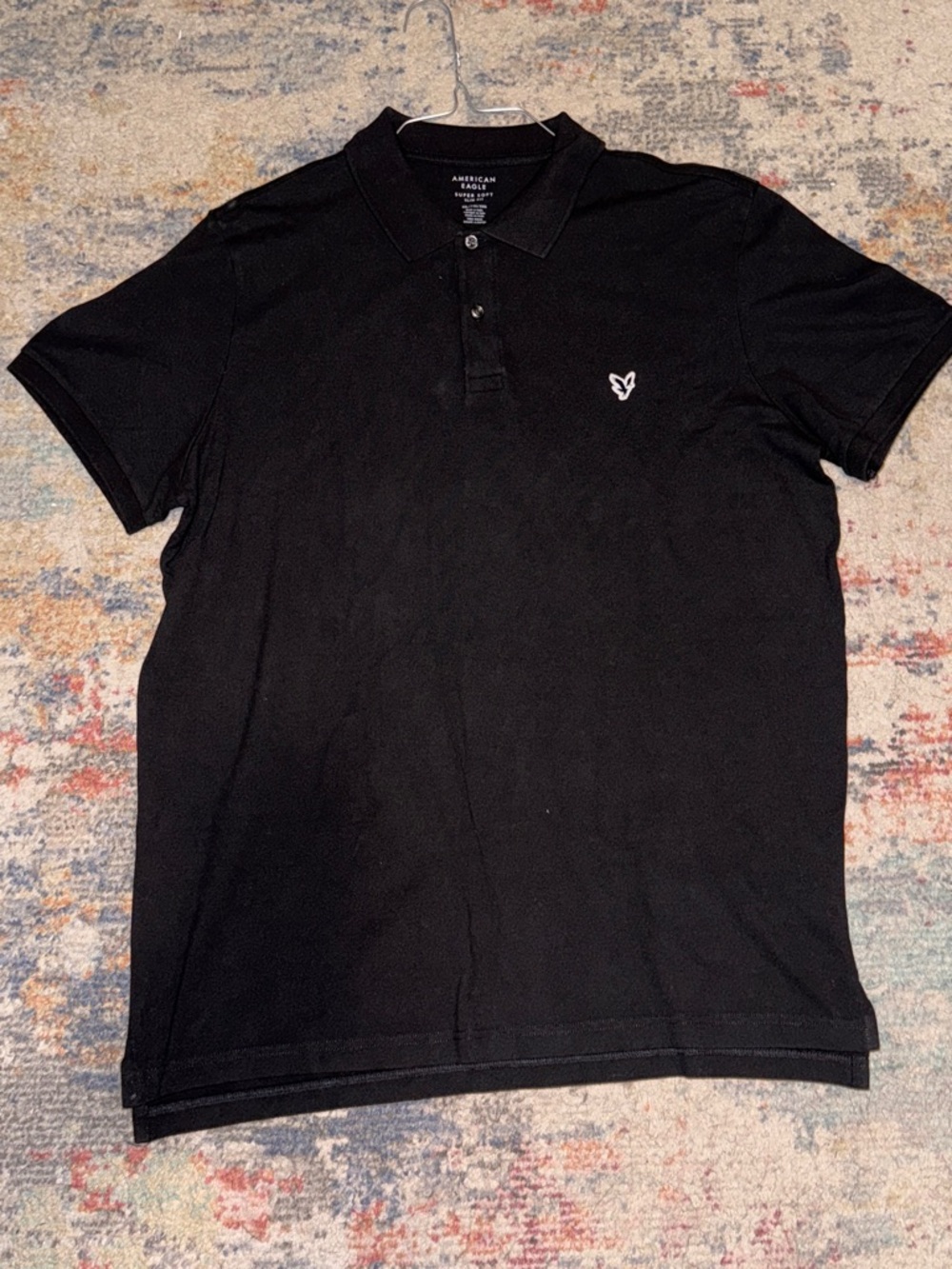 American Eagle Black Men's Polo